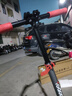 优多那新品青少年滑板车可折叠可调节校园代步车避震两轮车踏板车炫红 实拍图