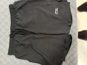 李宁（LI-NING）泳裤男士宽松防尴尬泳衣套装水陆两用黑色短袖两件套07-25 L 实拍图