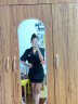 云水游 连体泳衣女遮肚显瘦保守运动裙式平角泡温泉学生成人少女游泳装 黑色 M建议150-160CM,体重80-94斤 实拍图
