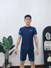 轩海分体泳衣男士青少年冲浪漂流泡温泉保暖潜水服防晒速干泳衣套装 0535-1短袖+0657-1五分裤套装 XL 实拍图
