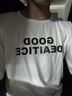 布恩普【两件装】夏季短袖t恤男韩版ins潮流宽松青少年五分半袖体恤男 GOOD白色+Mi1白色 2XL【建议体重140-150斤左右】 实拍图