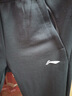 李宁（LI-NING）加绒运动裤男秋冬休闲宽松舒适大码保暖直筒裤子潮流百搭长裤卫裤 黑色-直筒 【秋冬加绒款 加厚保暖】 M /170 (105-125斤) 实拍图