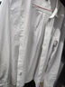 星禾莱美式重磅长袖衬衫男秋季纯棉感休闲纯色翻领衬衣复古外套 白色 L 115-138斤 实拍图