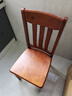 免安装全实木餐椅靠背椅家用榫卯结构木头凳中式吃饭橡木餐桌椅子 02款胡桃色（两张起拍】免安装 全实木款【整装发货】价格为单张 实拍图