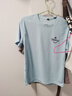 GLM华夫格短袖男款夏季宽松大码重磅白色五分袖简约百搭圆领男士t恤 实拍图