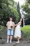缔晶头纱领证求婚新娘头饰拍照表白登记蓬蓬纱装饰白色头纱儿童头纱 蝴蝶结卷边头纱-发夹款 实拍图