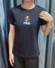 FILA 斐乐女装官方女士短袖T恤夏季休闲运动内搭t恤运动上衣 传奇蓝-F51W328152FNV M （165/84A/M） 实拍图