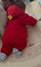 迷你巴拉羽绒服连体衣加厚外出拜年服婴儿衣服红色2025新【新年季联名款】 实拍图