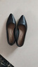 意尔康女鞋粗跟时装鞋浅口套脚高跟鞋工作女单鞋春秋 26905W黑色39 实拍图