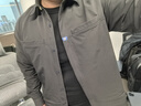 马登工装山系深灰口袋衬衫美式休闲免烫抗皱宽松长袖衬衣叠穿外套男 深灰色 2XL 实拍图
