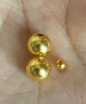 纵横金业足金999   黄金转运珠 金珠子  1克 单颗 顶珠 散珠 手串diy 1克  转运珠 实拍图