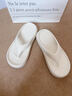 朴西夹板人字拖女士夏季外穿拖鞋防滑增高加厚浴室居家洗澡沙滩凉拖鞋 珍珠白 白色易搭配 37-38 实拍图