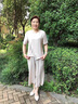 俞兆林（YUZHAOLIN）中老年人夏装女奶奶短袖衬衫宽松老太太衣服妈妈装夏季开衫两件套 FHD61884471 红色单上衣 2XL  建议100-115斤 实拍图