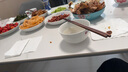 全友家居意式圆形岩板餐桌椅子组合套装客厅家用现代简约长方形吃饭桌 岩板|白色|1.6m餐桌+餐椅灰色*4 实拍图