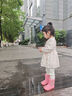牧萌（moremerry）儿童雨鞋男女童宝宝防滑小学生水鞋小童雨靴 精灵兔松紧口 15码 实拍图