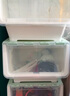 百露3个装收纳盒零食侧开收纳玩具储物翻盖整理厨房前开式塑料收纳箱 浅灰色大号3个装 实拍图