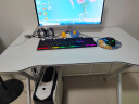 奥伦福特  电脑桌台式家用电竞游戏桌办公书桌简约书房写字桌子 简约白碳纤纹单桌-100*60 升级款电竞桌 实拍图