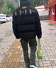 MEDM【侯明昊/王鹤棣同款】国潮牌字母刺绣立领羽绒服男冬季休闲外套 黑色粉字（现货） XL 实拍图
