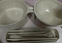巧居巧具小麦秸秆餐具泡面碗带盖饭碗个人专用碗具套装汤碗大号碗筷家用 【薄荷绿】7件套 实拍图