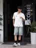 百鹊亭牛仔短裤男夏季薄款潮牌直筒宽松休闲短裤男日系复古工装五分裤男 T27蓝色【现货】 XL 实拍图