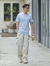 男装2025夏新款logo条纹短袖T恤父亲节礼物爸爸装上衣美版768022 晒单实拍图