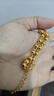 【大捡漏】香港正品999黄金色手链光砂实心圆珠转运珠沙金手环礼 光珠金色手链+礼盒 实拍图