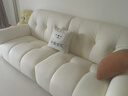冬熊棉花糖真皮沙发法式奶油风客厅小户型轻奢白色钢琴键云朵沙发 【三人位2.2米】 头层真皮【旗舰版】凝胶记忆棉+6CM紫罗兰 实拍图