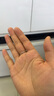 Lnieer999足银素圈戒指男女礼物轻奢小众设计高级感食指戒足银指环尾戒 实心足银999钉砂戒指 14号 实拍图
