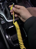 弹簧65W超级快充四合一数据线双头Typec多功能车载充电线Carplay/Carlife双PD适用华为苹果 亮荧黄-1米 实拍图