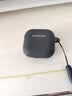 ESCASE适用airpods四代保护套airpods4保护套苹果无线蓝牙耳机防摔防尘硅胶男女防污耐磨黑色+挂绳 实拍图