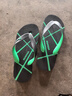 回力人字拖鞋男夏季新款时尚夹脚凉拖鞋室外休闲防滑沙滩鞋潮 黑绿色 44 实拍图