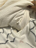 南极人（Nanjiren）大豆纤维被子母冬被二合一拉链款宿舍单人被子春秋冬季加厚棉被芯 针织棉华夫格冬被-米白  2.0*2.3m（子被4斤+母被6斤） 实拍图