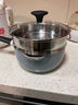 九阳（Joyoung）奶锅辅食锅墨峰蓝色不粘锅家用20cm小汤锅热奶煮面锅带蒸格CN103 实拍图