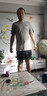 安踏冰丝运动套装男2025夏新款速干透气短袖t恤短裤休闲健身跑步服饰 1204-3豆灰色【套装】 2XL/185 适合160-180斤 实拍图