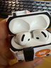 ESCASE适用airpods4保护套苹果四代耳机保护套防摔机甲磁吸保护壳耳机套防丢分体式智能弹盖 白色 实拍图