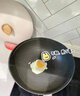 懒米抱抱锅不粘锅炒锅麦饭石平底炒菜锅钛晶具家用电磁炉燃气灶用厨具 麦饭石（轻烟不粘） 30cm 实拍图