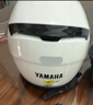 YAMAHA雅马哈摩托车电动车头盔3C认证男女四季轻便安全帽四分之三盔春夏 白色（贴面版型） XL 实拍图
