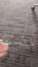 镜邦 新款近视眼镜商务大脸眼镜框男大黑框眉线眼镜框配变色眼镜Z 56117透明蓝 高度数更显薄 配1.56极速感光变色镜片 默认灰色 实拍图