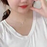 中国黄金 S925银碎冰蝴蝶项链女2025新款锁骨链吊坠生日情人节礼物送女友 【浪漫玫瑰礼盒】*八仓发货/极速送达 实拍图