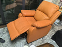 润识头等太空沙发舱单人沙发椅懒人沙发可睡觉摇摇椅功能按摩电动沙发 爱马仕橙【猫爪皮】 手动坐躺 实拍图