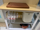 全品屋厨房置物架落地多功能切菜桌子多层餐边锅具置物收纳柜橱柜窄边柜 【橡木色台面】可切菜剁肉 三层长80宽35 实拍图