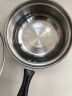 不锈钢奶锅不粘锅小奶锅无涂层热牛奶煮泡面宝宝辅食锅小汤锅 单柄加厚不带盖 16cm 实拍图