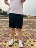 安踏（ANTA）冰丝防晒丨男士型动裤五分裤2025夏季宽松冰肤针织透气运动短裤子 基础黑-4 XL /180 实拍图