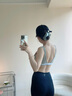 Calvin Klein内衣女士莫代尔混纺舒适上托ck轻运动无钢圈软支撑轻薄背心式文胸 P7A-椰青灰 S 实拍图