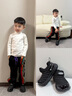 ABC KIDS毛毛虫童鞋秋冬男女童鞋轻便软底中小童宝宝鞋一脚蹬休闲运动鞋潮 黑色(春秋) 31 码适合脚长约18cm 实拍图