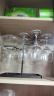 青苹果 欧式水晶玻璃红酒杯套装6只家用大号酒杯创意葡萄醒酒玻璃高脚杯 黑色一体架+醒酒器+6只盛世 350ml 实拍图