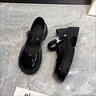 依思 Q（exull）厚底玛丽珍鞋女2025夏季新款软底增高休闲小皮鞋女透气单鞋女新品 黑色-潮酷百搭 37 实拍图
