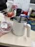 I'VE  304不锈钢马克杯 带盖保温双层防烫咖啡杯 学生水杯办公杯 【烟灰色430ML】宽底款-马克杯 实拍图