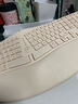 B.O.W人体工程学三模无线蓝牙键盘垂直鼠标套装软垫手托可充电笔记本电脑外设台式静音办公游戏打字键鼠 人体工学三模键盘丨奶茶色丨108键充电款 实拍图