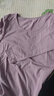 精梳纯棉秋衣秋裤女士单衣单件全棉保暖内衣女冬季打底棉毛衫 女士单衣-香芋紫2019-1 XL女120-140斤 实拍图